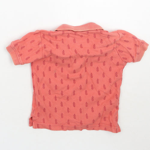 Matalan Boys Orange Geometric  Basic Polo Size 12-18 Months