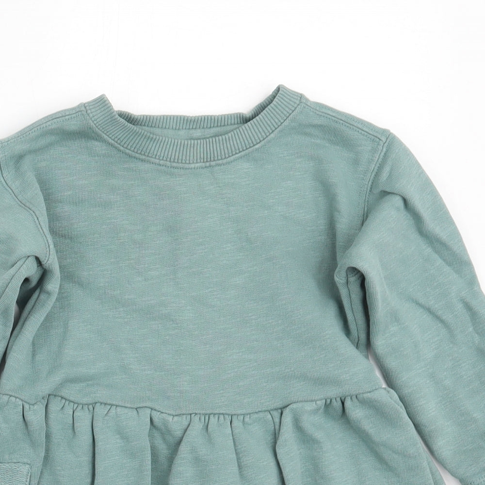 Kidly Girls Green   Pullover Jumper Size 9-12 Months