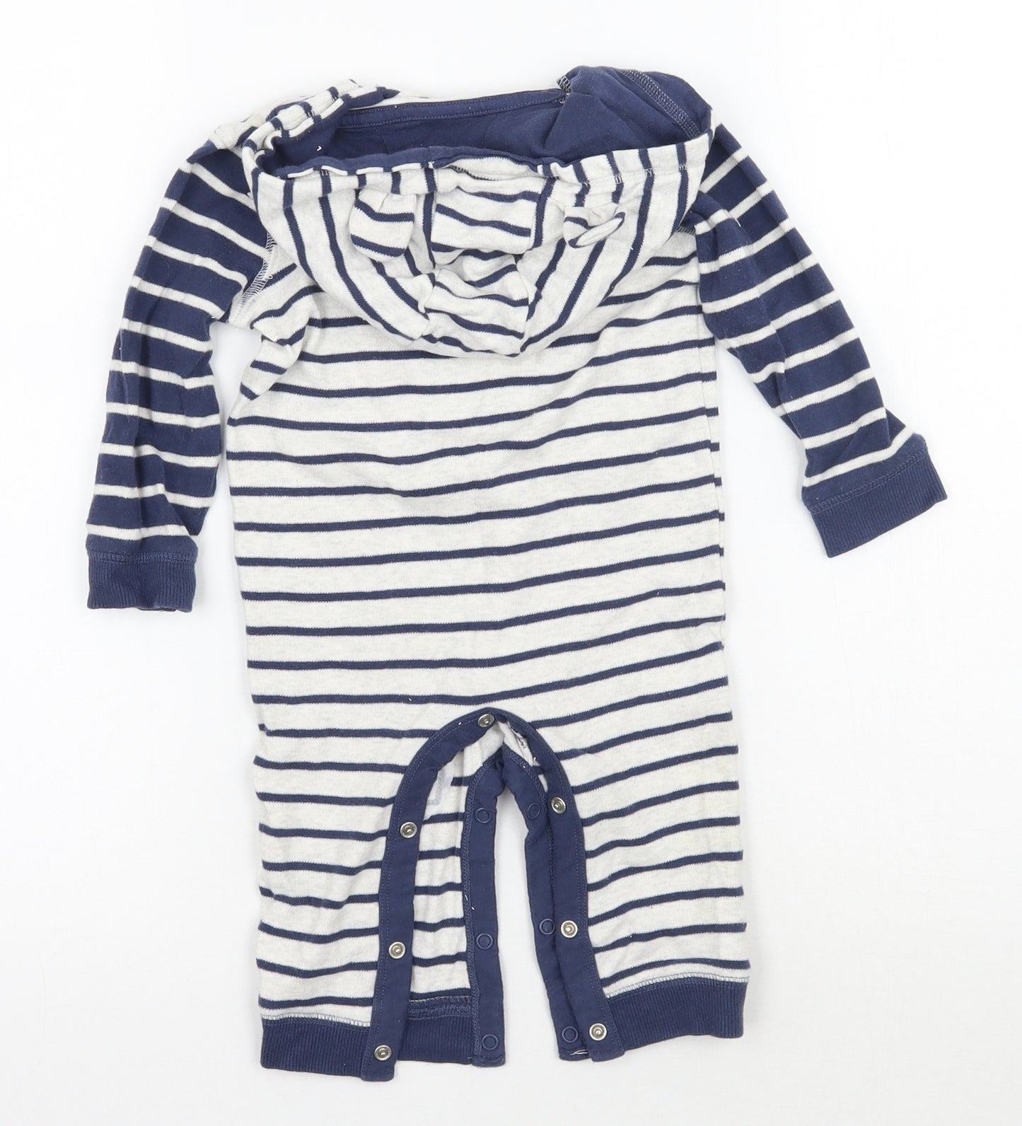 George Boys Grey Striped  Babygrow One-Piece Size 9-12 Months  - disney