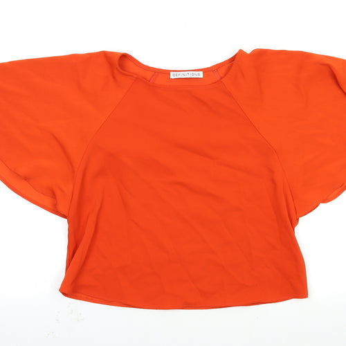 Definitions Womens Red   Basic Blouse Size 10