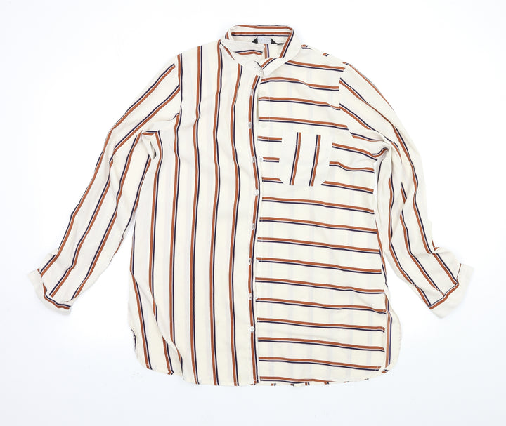 New Look Womens Multicoloured Polka Dot Basic Blouse Size 10