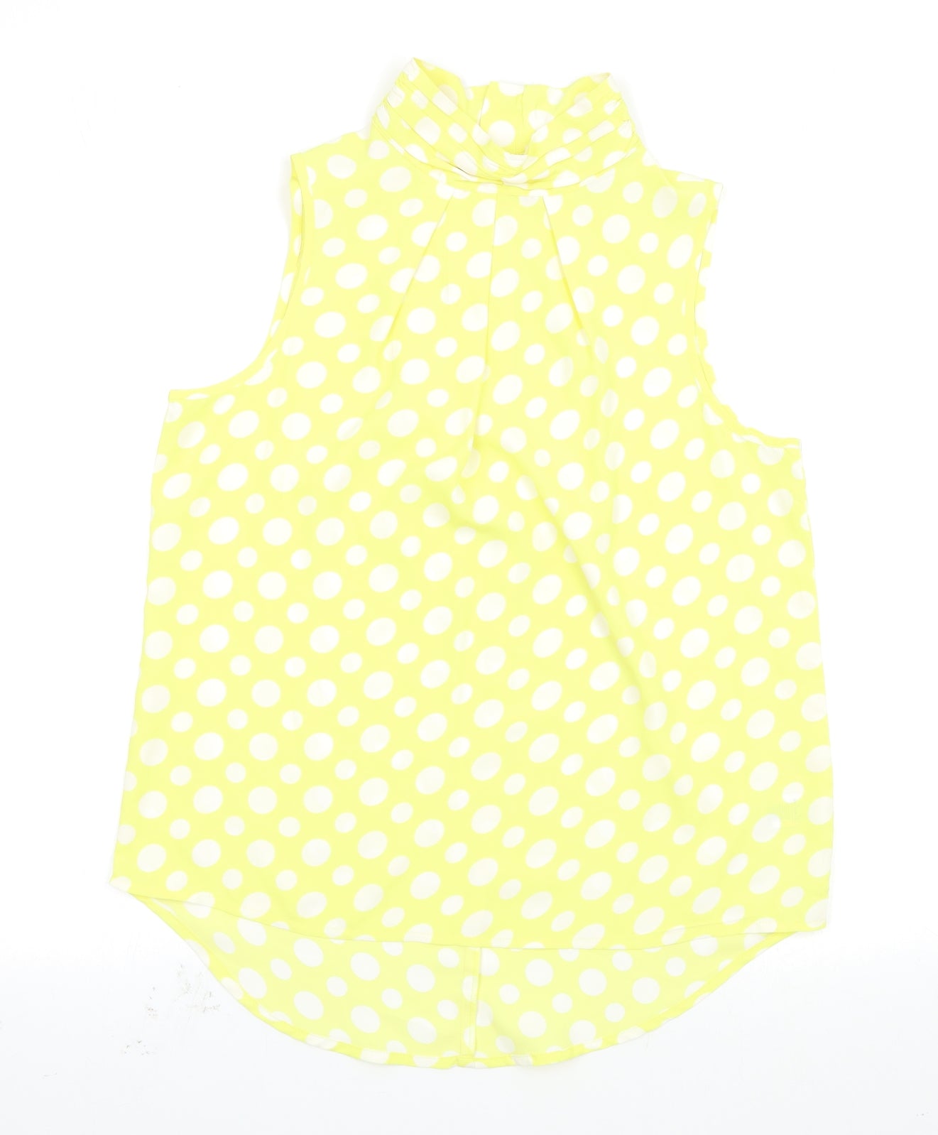 NEXT Womens Yellow Polka Dot  Basic Blouse Size 14