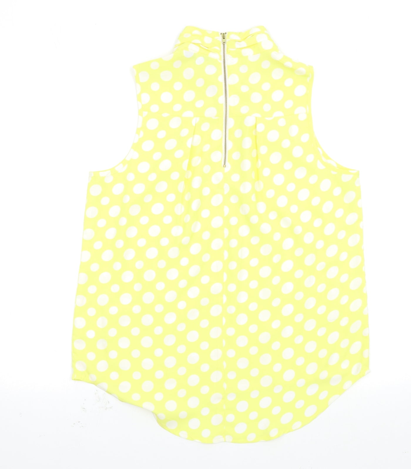 NEXT Womens Yellow Polka Dot  Basic Blouse Size 14