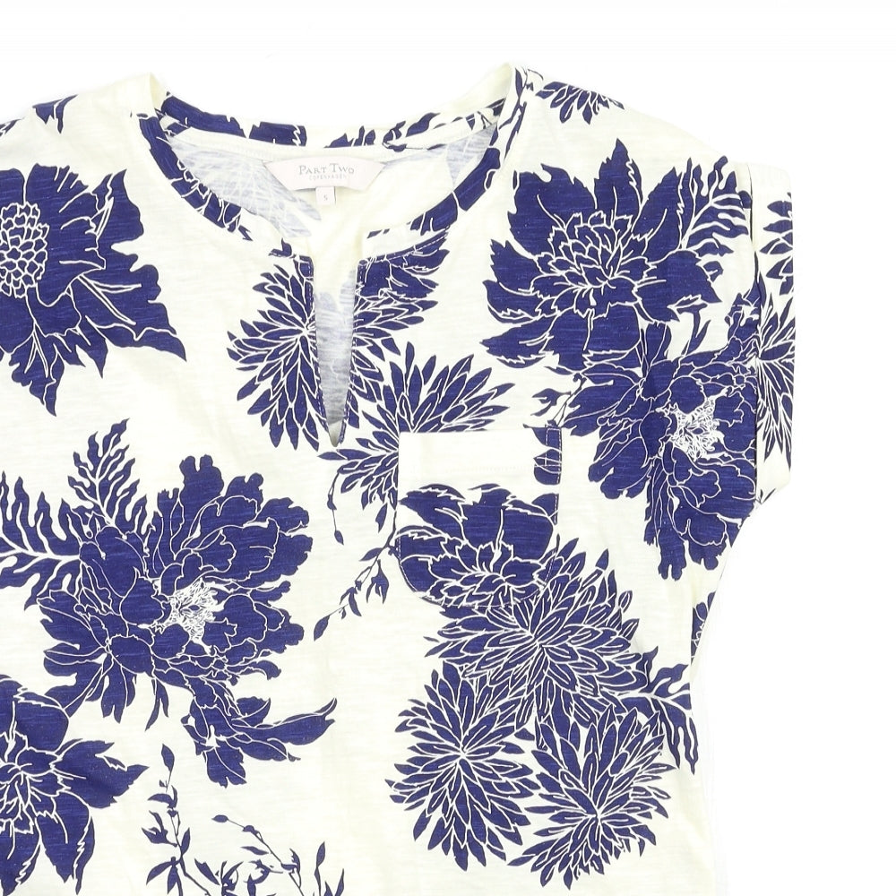 Part Two Womens Multicoloured Floral  Basic T-Shirt Size S