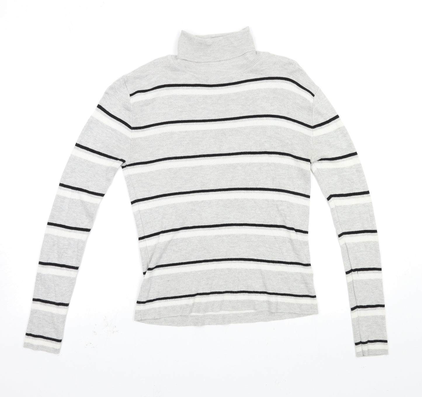 Primark Womens Grey Striped  Pullover Jumper Size M
