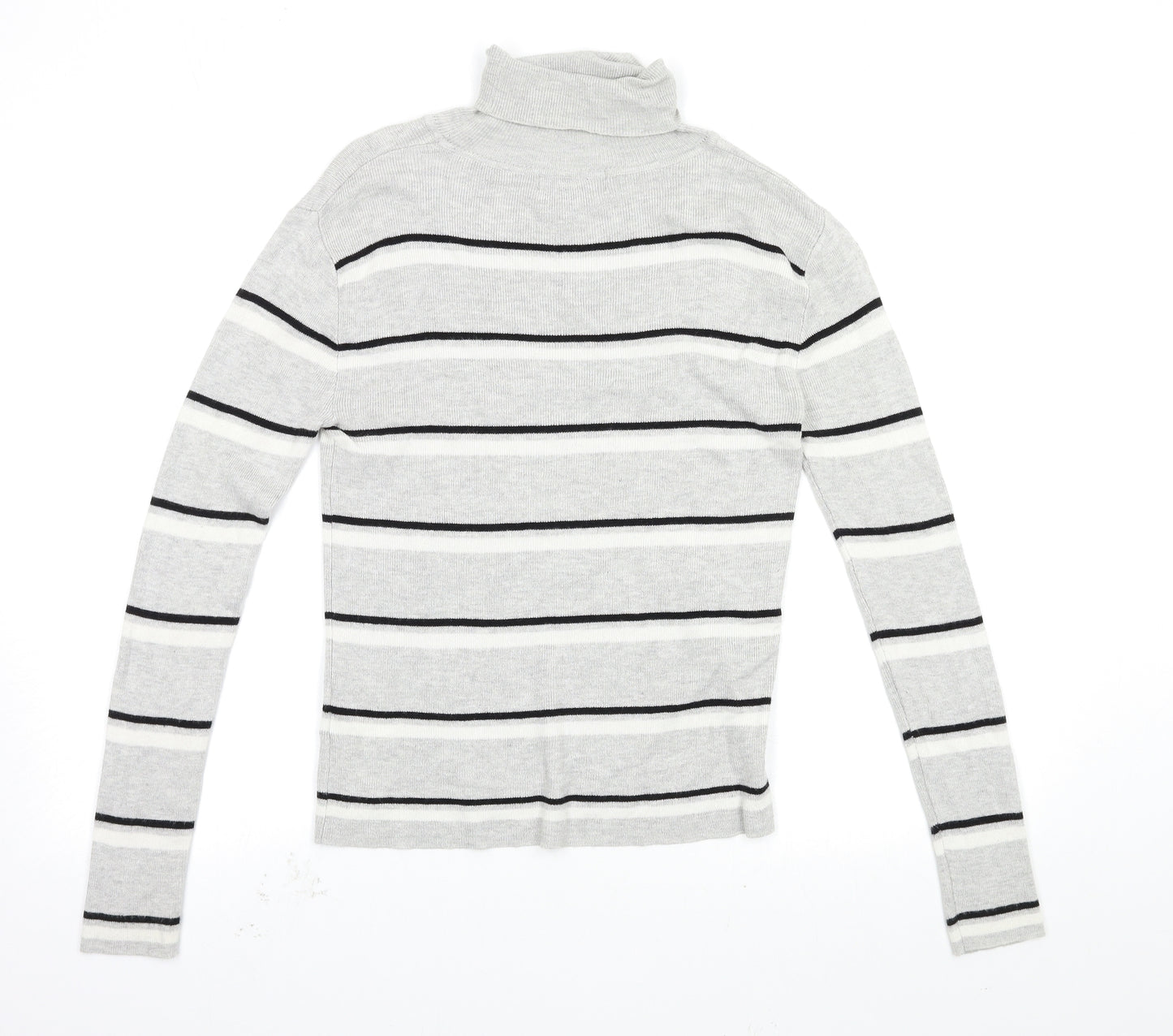 Primark Womens Grey Striped  Pullover Jumper Size M