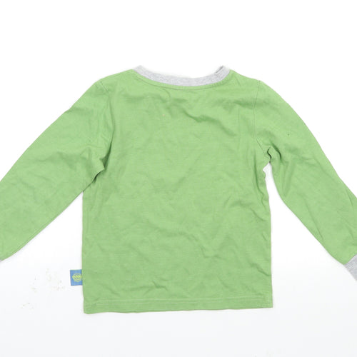 TU Boys Green   Basic T-Shirt Size 5-6 Years