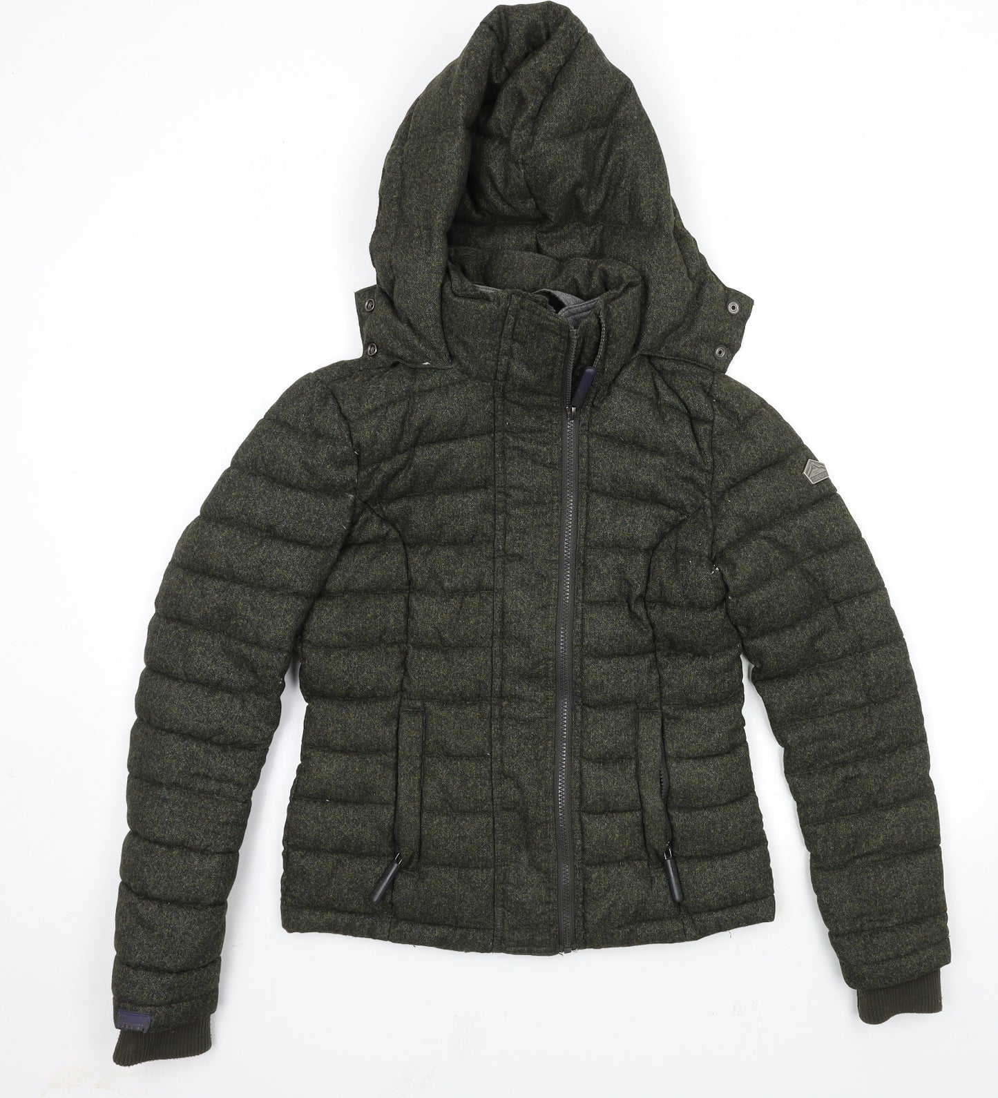 Superdry Womens Green   Puffer Jacket Coat Size XS
