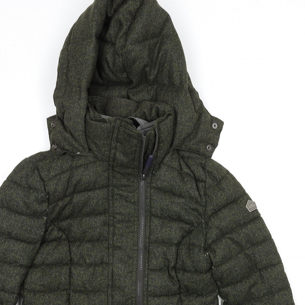 Superdry Womens Green   Puffer Jacket Coat Size XS