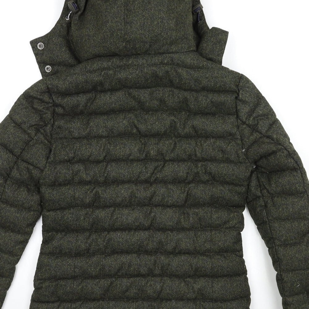 Superdry Womens Green   Puffer Jacket Coat Size XS