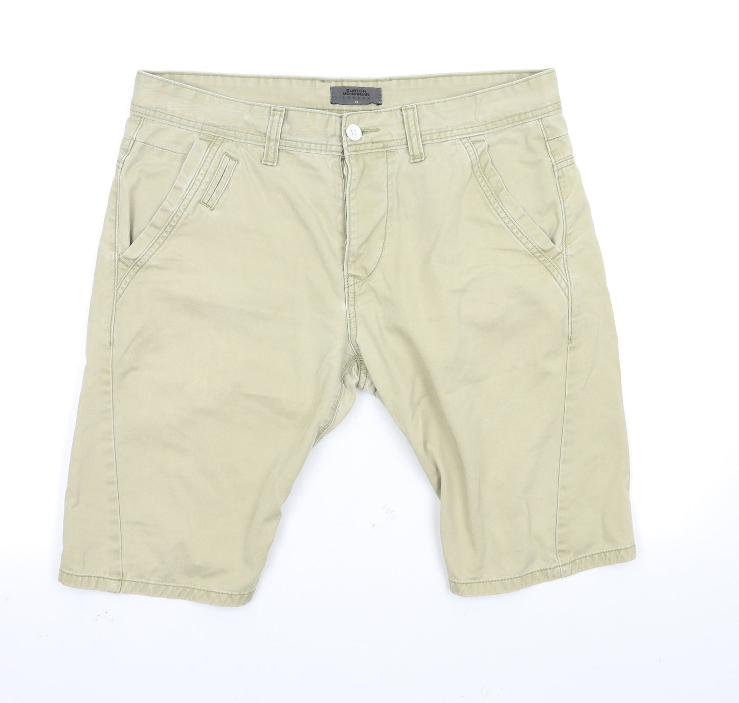 Burton Mens Beige   Chino Shorts Size 34