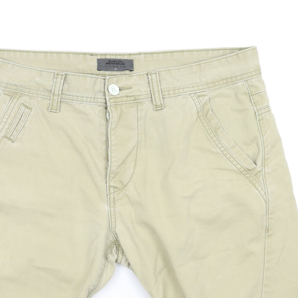 Burton Mens Beige   Chino Shorts Size 34
