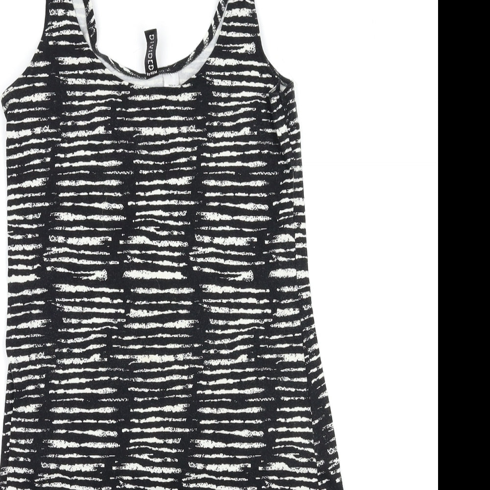H&M Womens Black Striped  Bodycon  Size 12