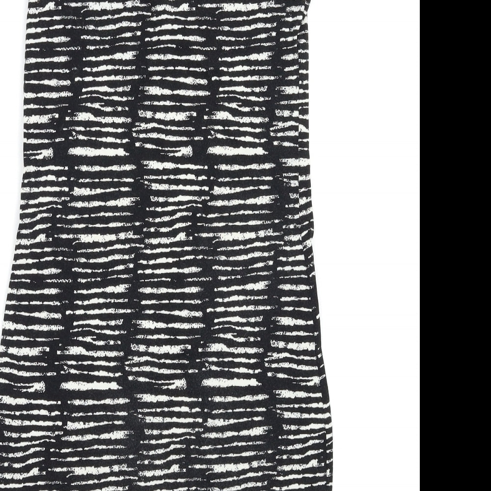 H&M Womens Black Striped  Bodycon  Size 12