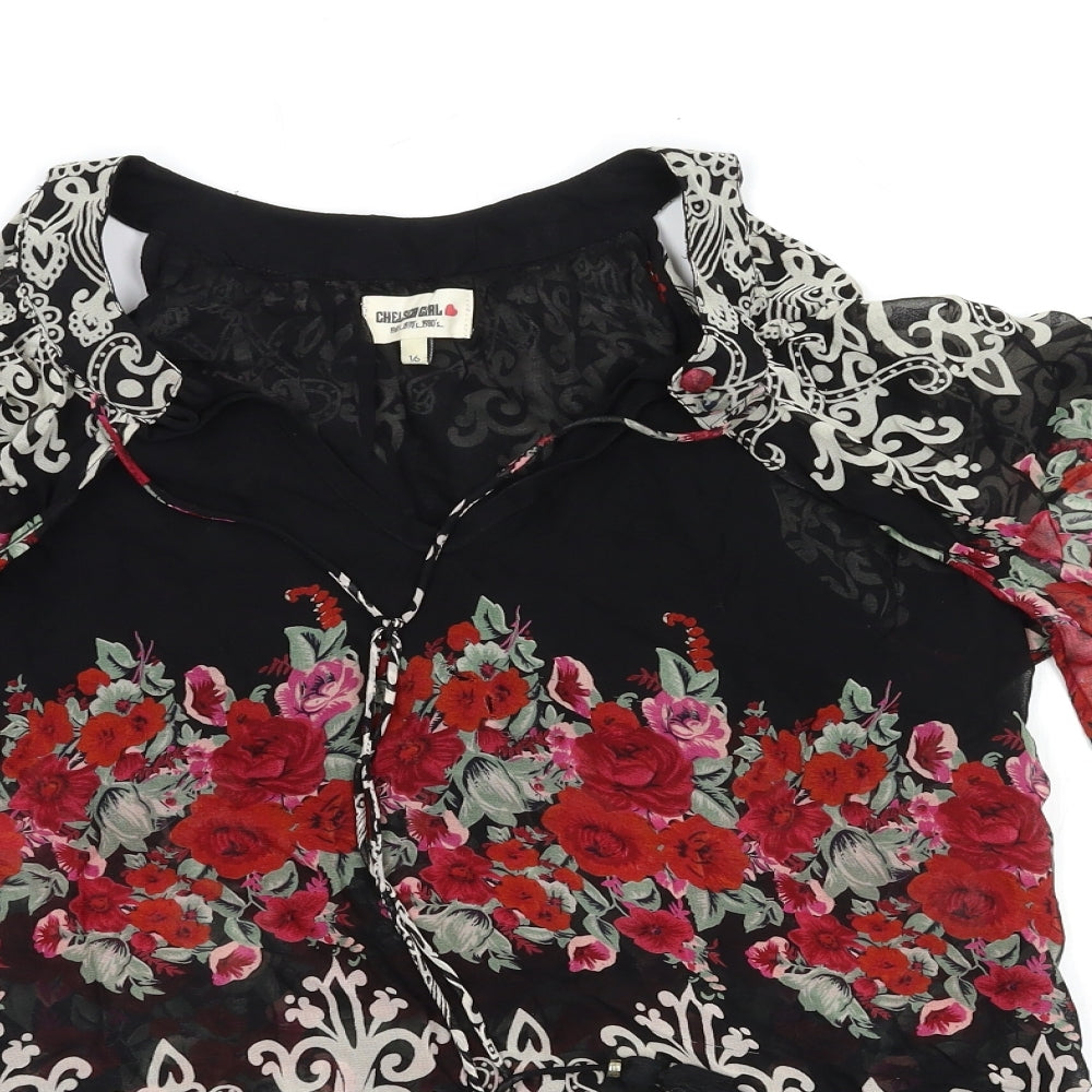 Chelsea Womens Multicoloured Argyle/Diamond  Basic Blouse Size 16