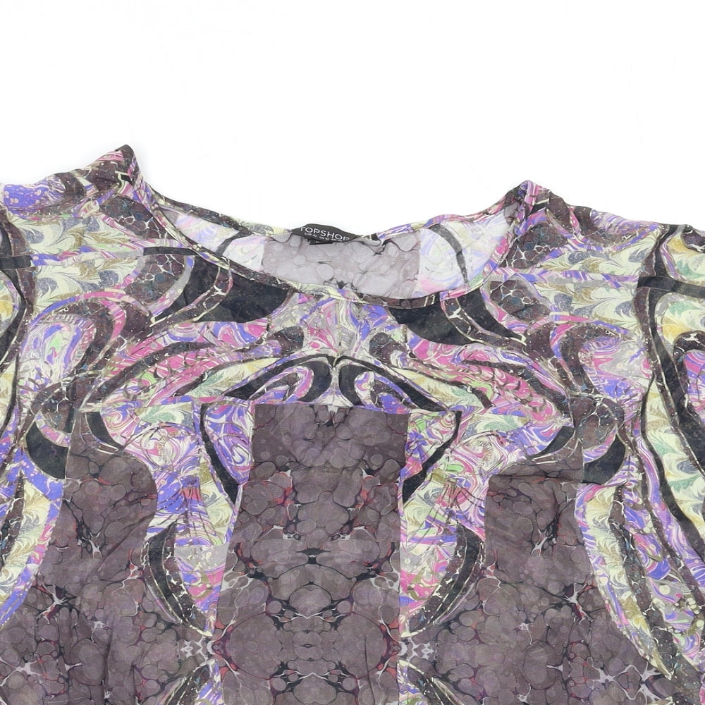 Topshop Womens Multicoloured   Basic Blouse Size 14