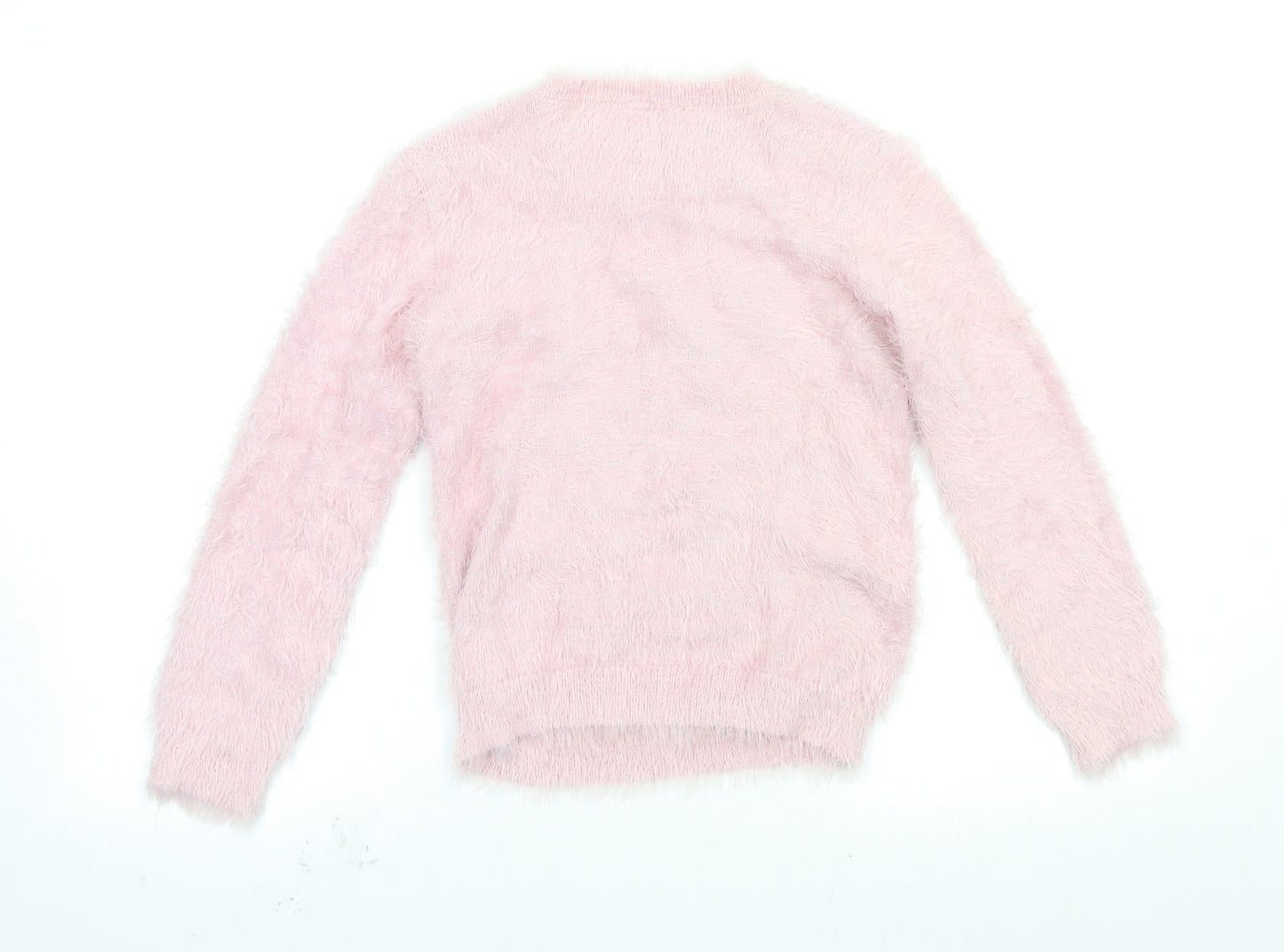 Nutmeg Girls Pink   Pullover Jumper Size 8-9 Years