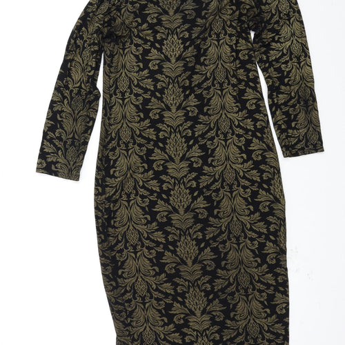 Select Womens Multicoloured Paisley  Bodycon  Size 12