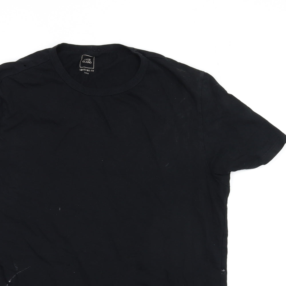 River Island Mens Black    T-Shirt Size L