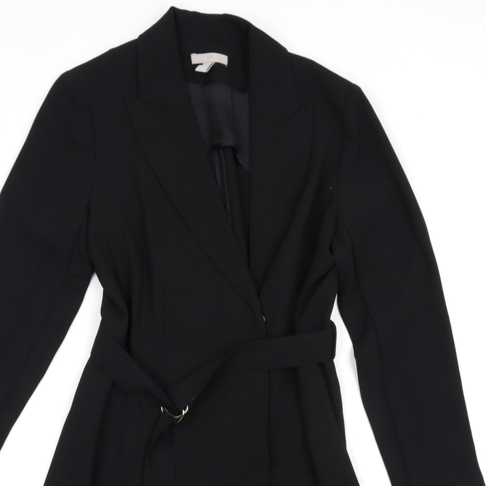 H&M Womens Black   Shirt Dress  Size 10