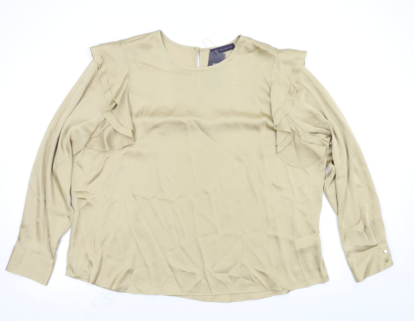 Marks and Spencer Womens Gold   Basic Blouse Size 22