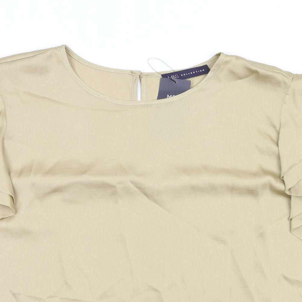 Marks and Spencer Womens Gold   Basic Blouse Size 22