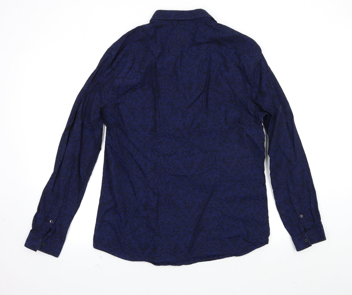 River Island Mens Blue    Button-Up Size L