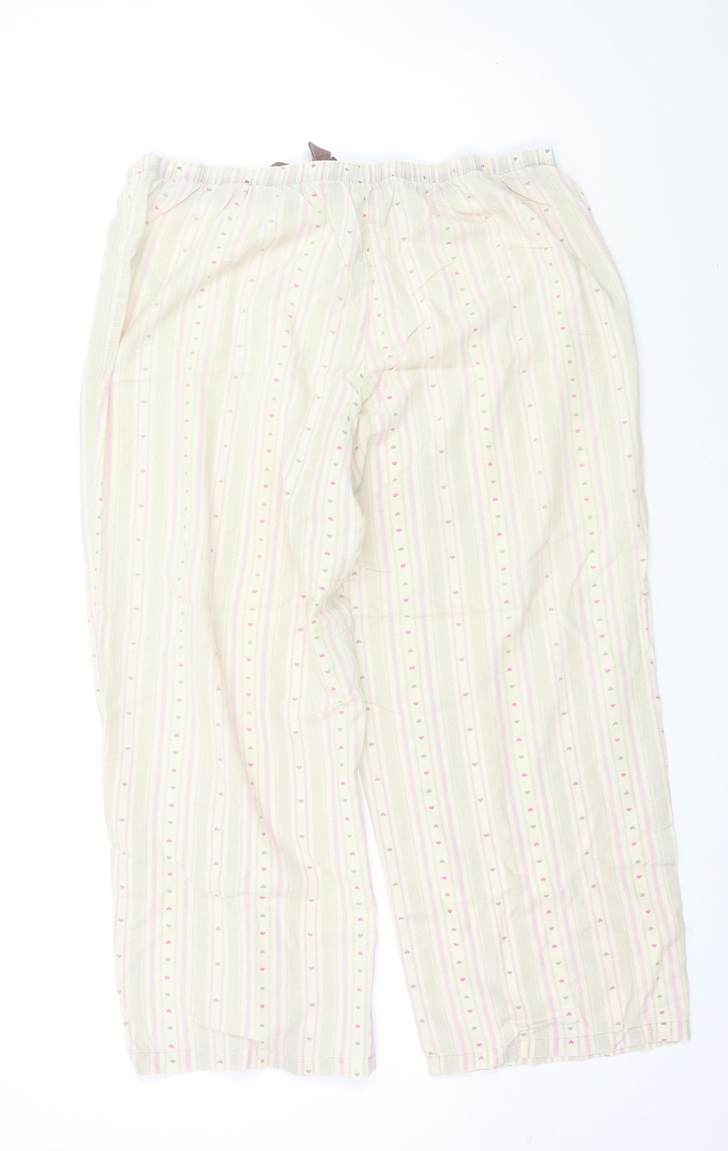 Marks and Spencer Womens Multicoloured Striped  Capri Pyjama Pants Size 16