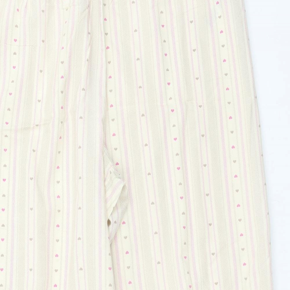Marks and Spencer Womens Multicoloured Striped  Capri Pyjama Pants Size 16