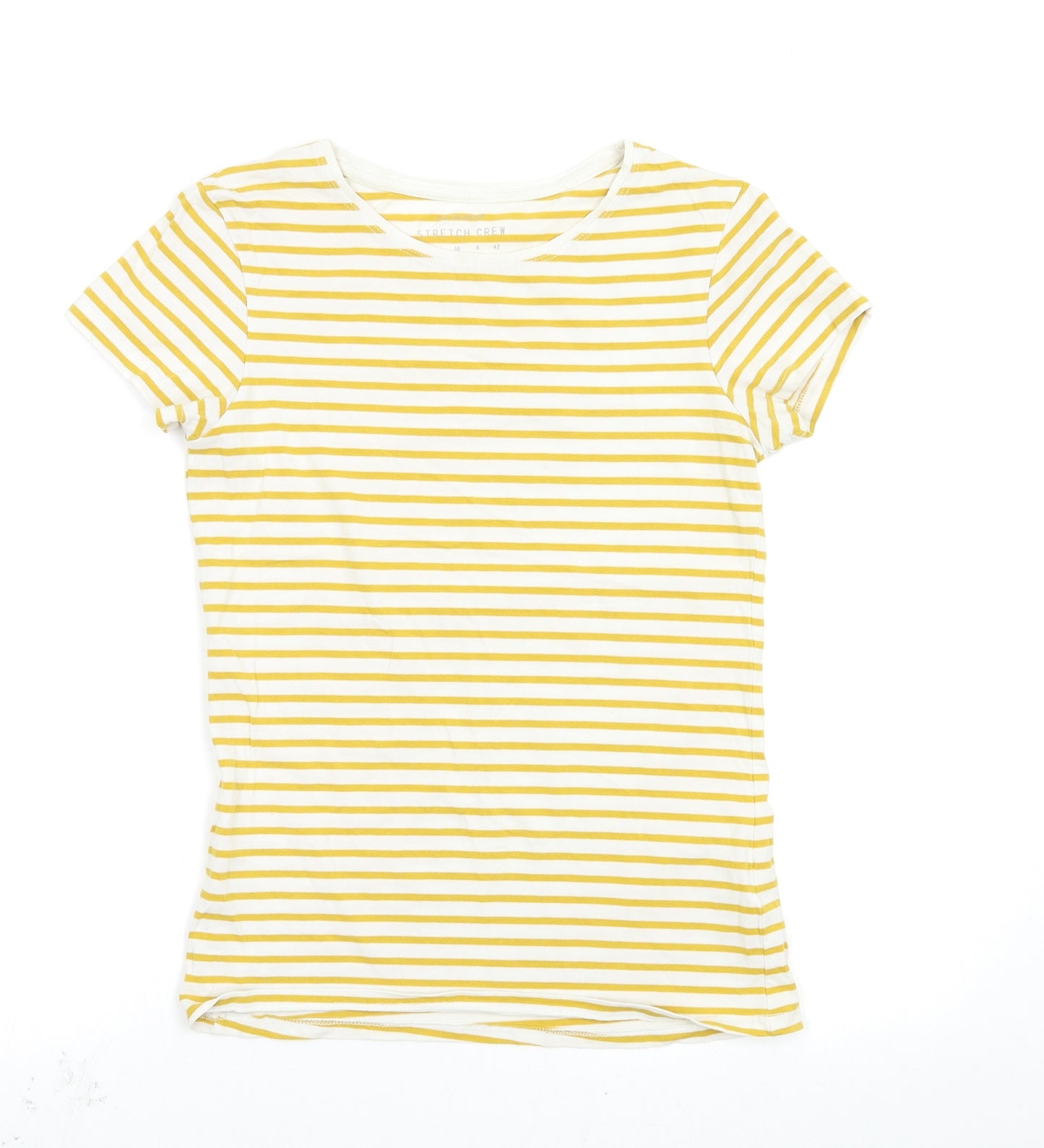 Primark Womens Yellow Striped  Basic T-Shirt Size 10