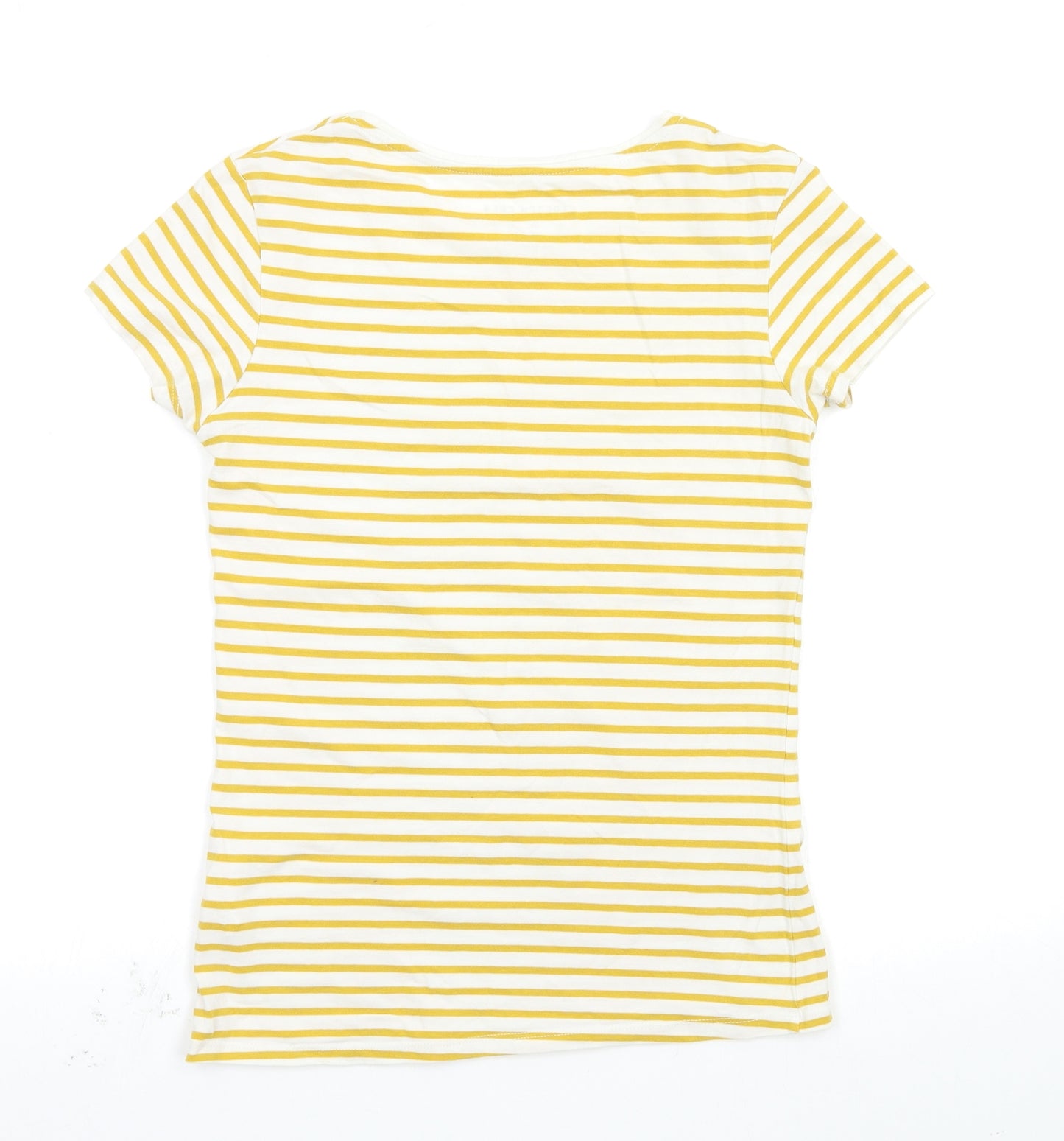 Primark Womens Yellow Striped  Basic T-Shirt Size 10