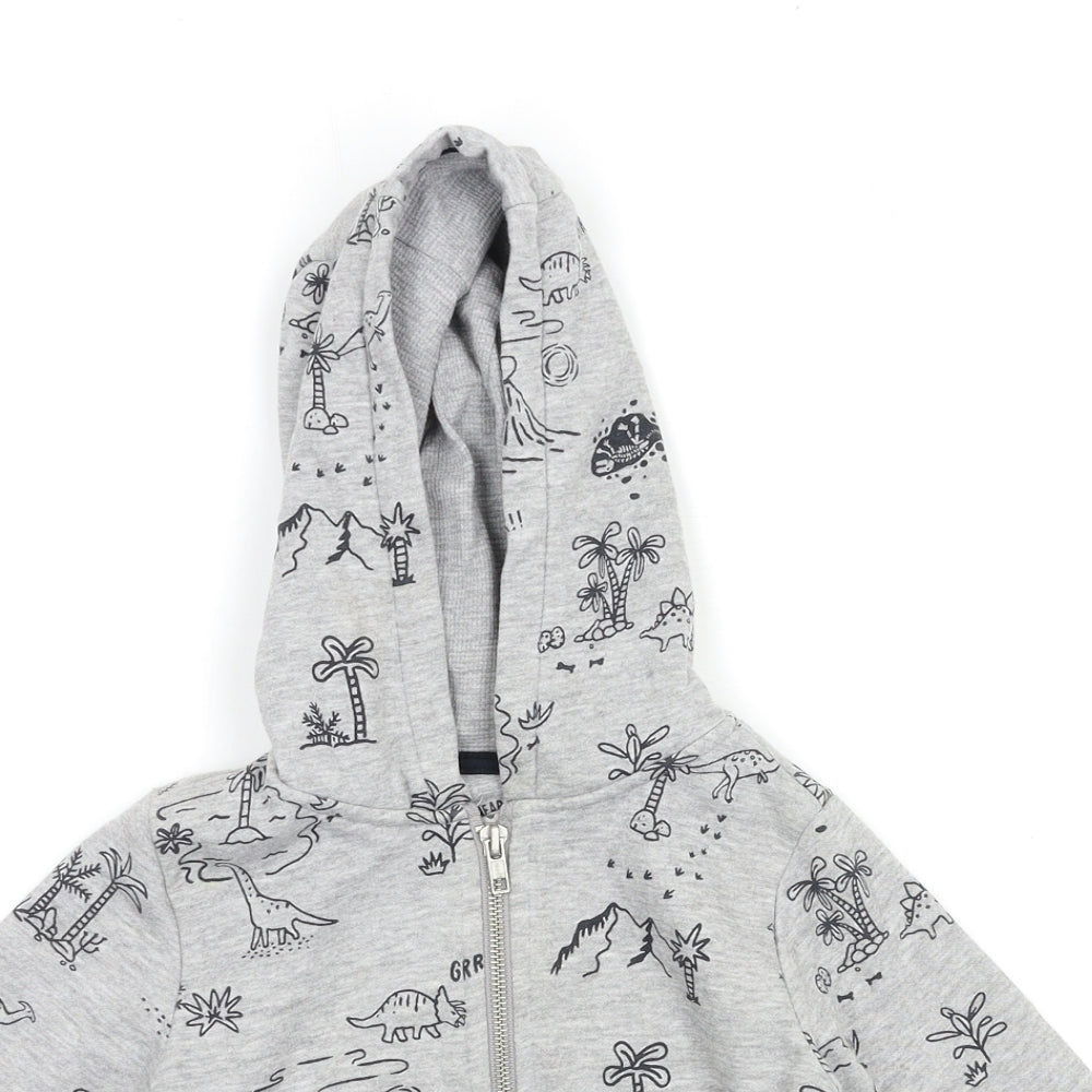 F&F Boys Grey   Full Zip Hoodie Size 2-3 Years