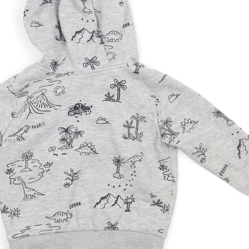 F&F Boys Grey   Full Zip Hoodie Size 2-3 Years