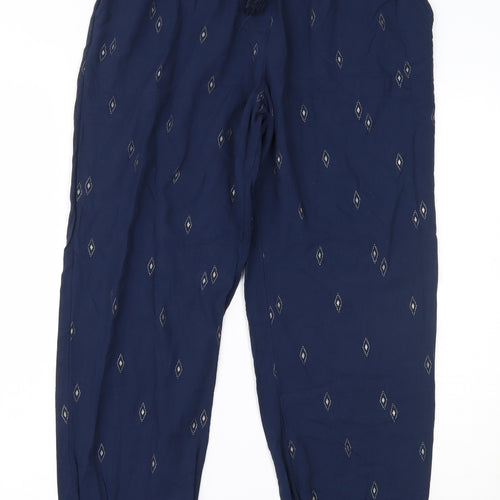 Fat Face Womens Blue   Harem Trousers Size 12 L25 in
