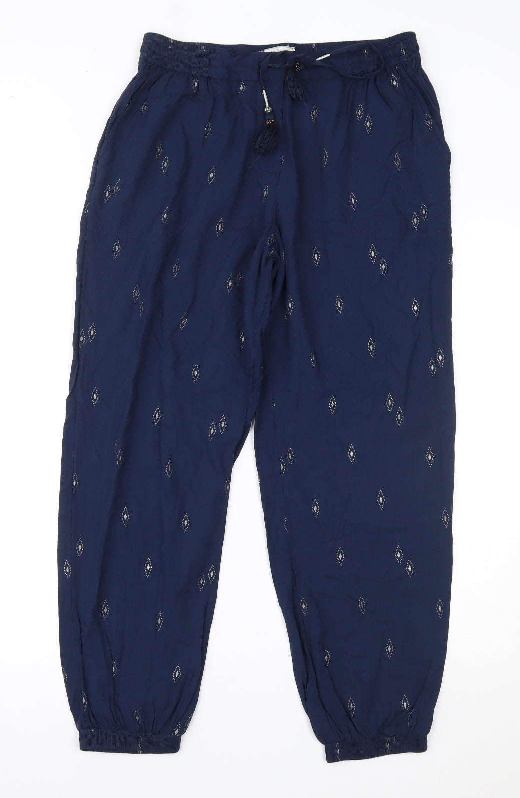 Fat Face Womens Blue   Harem Trousers Size 12 L25 in