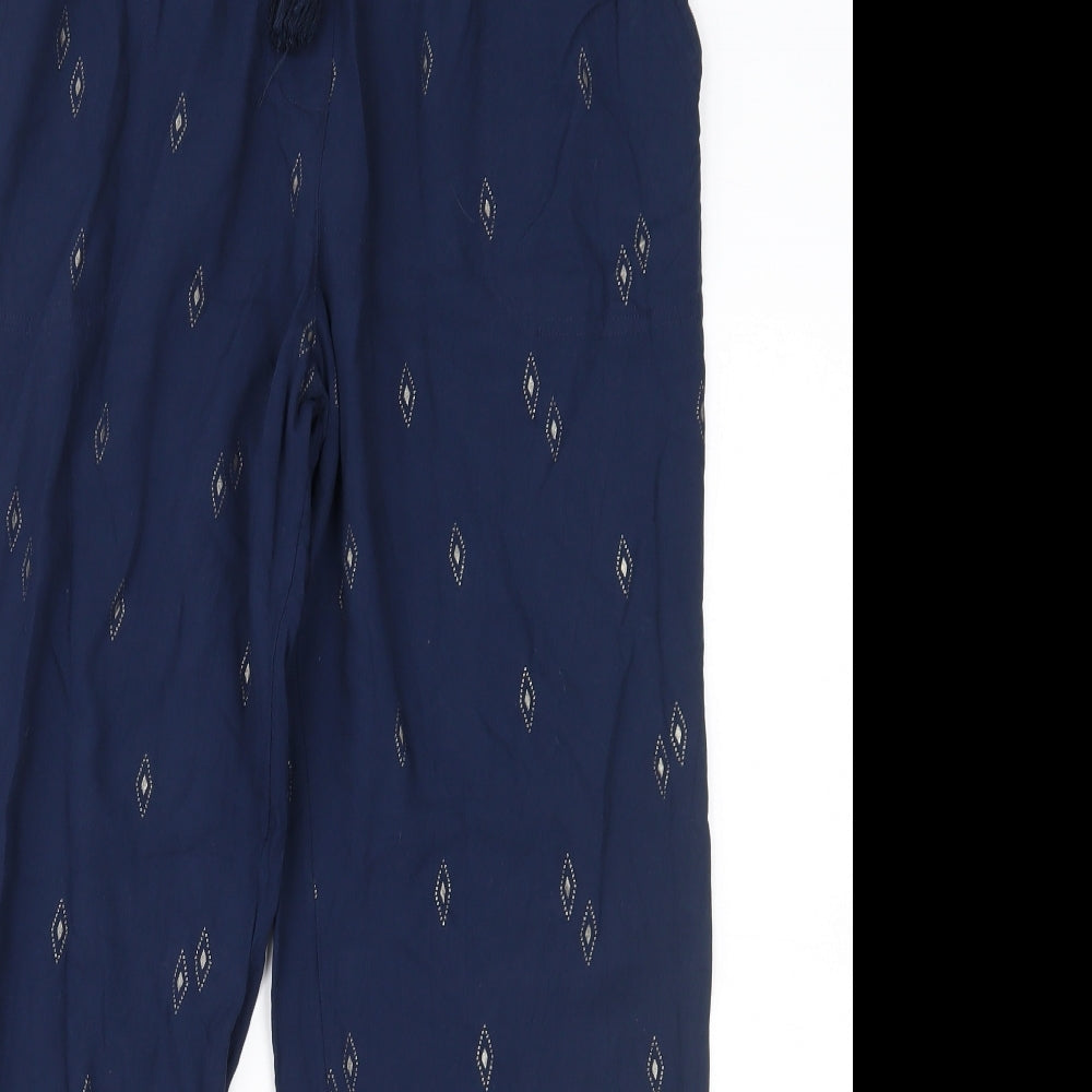 Fat Face Womens Blue   Harem Trousers Size 12 L25 in