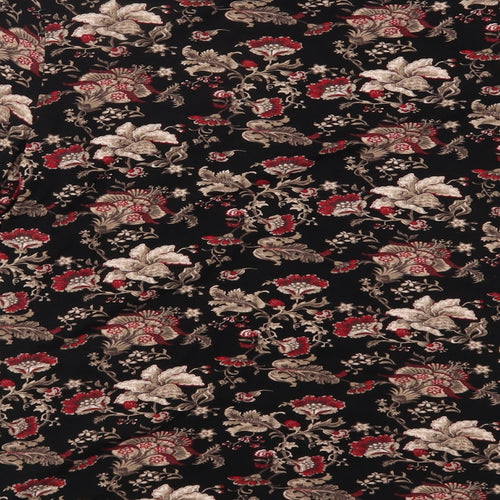 Laura Ashley Womens Black Floral  Basic T-Shirt Size 12
