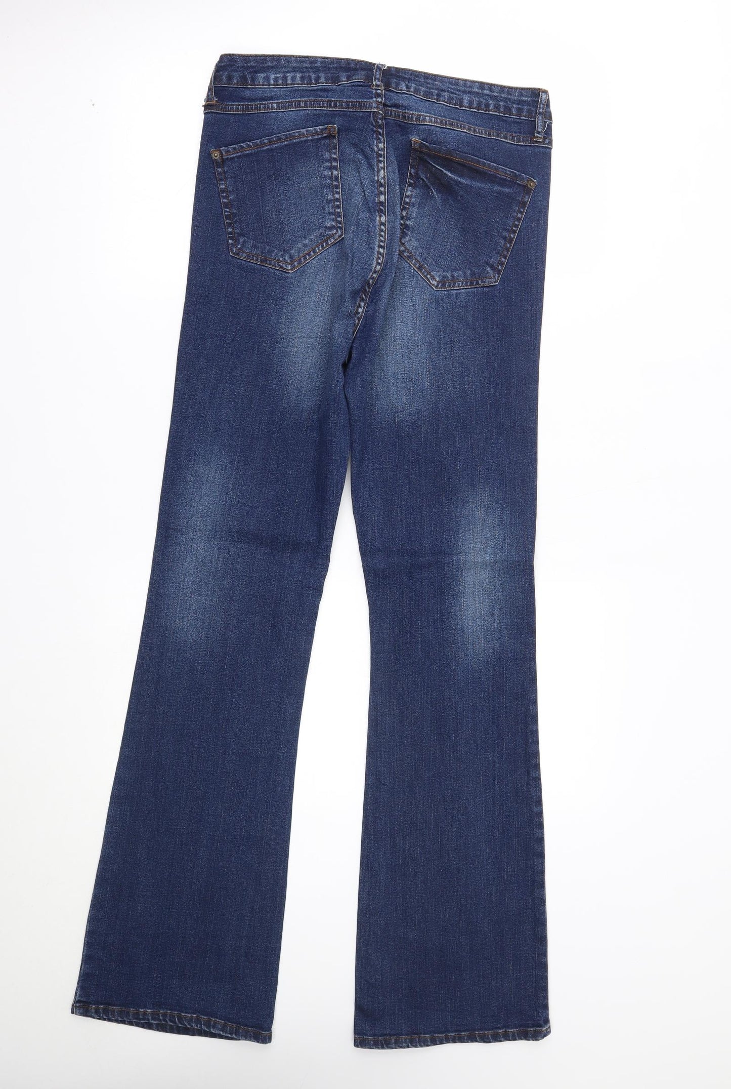 Peacocks Womens Blue  Denim Bootcut Jeans Size 14 L28 in