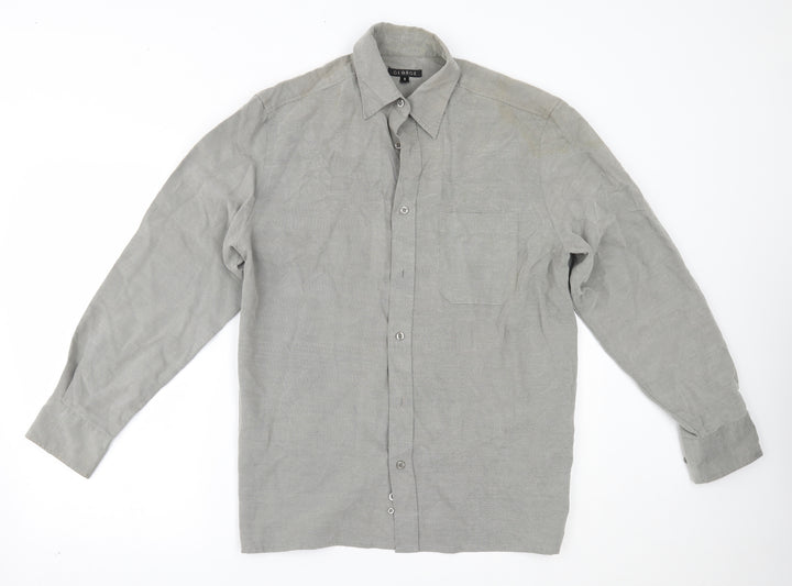 George Mens Grey Button-Up Size S