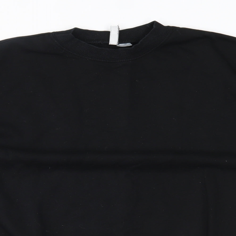 H&M Womens Black   Pullover Sweatshirt Size L