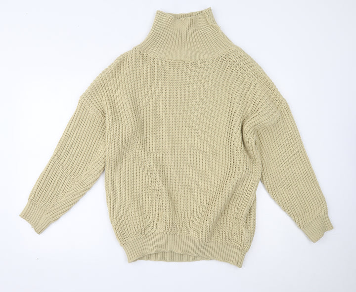 PRETTYLITTLETHING Womens Beige   Pullover Jumper Size S