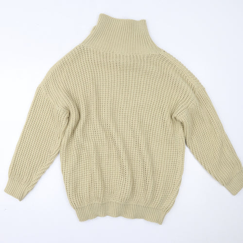 PRETTYLITTLETHING Womens Beige   Pullover Jumper Size S