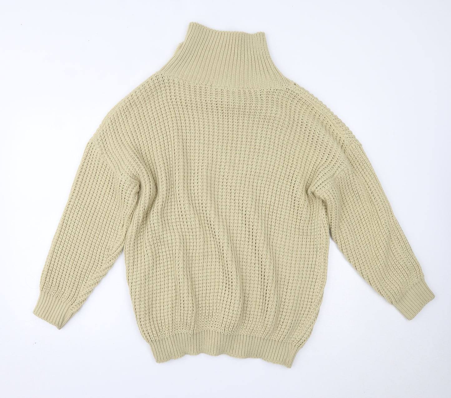 PRETTYLITTLETHING Womens Beige   Pullover Jumper Size S