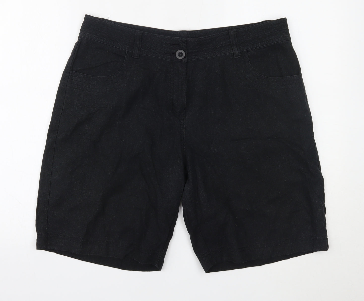 Marks and Spencer Womens Black   Cut-Off Shorts Size 16