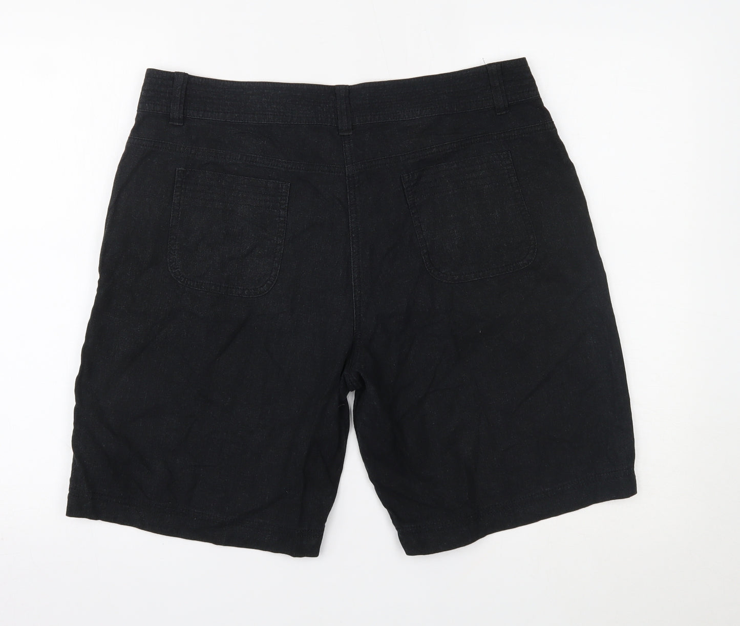 Marks and Spencer Womens Black   Cut-Off Shorts Size 16