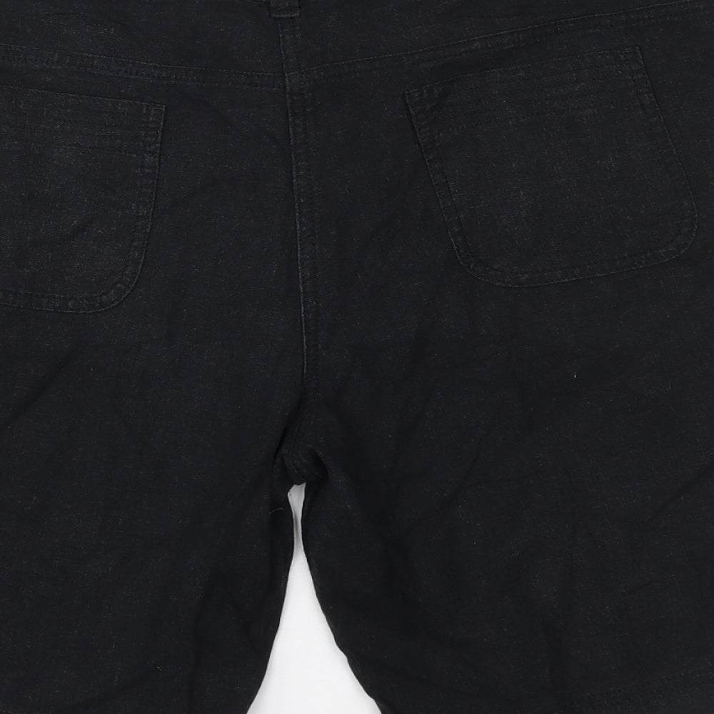 Marks and Spencer Womens Black   Cut-Off Shorts Size 16