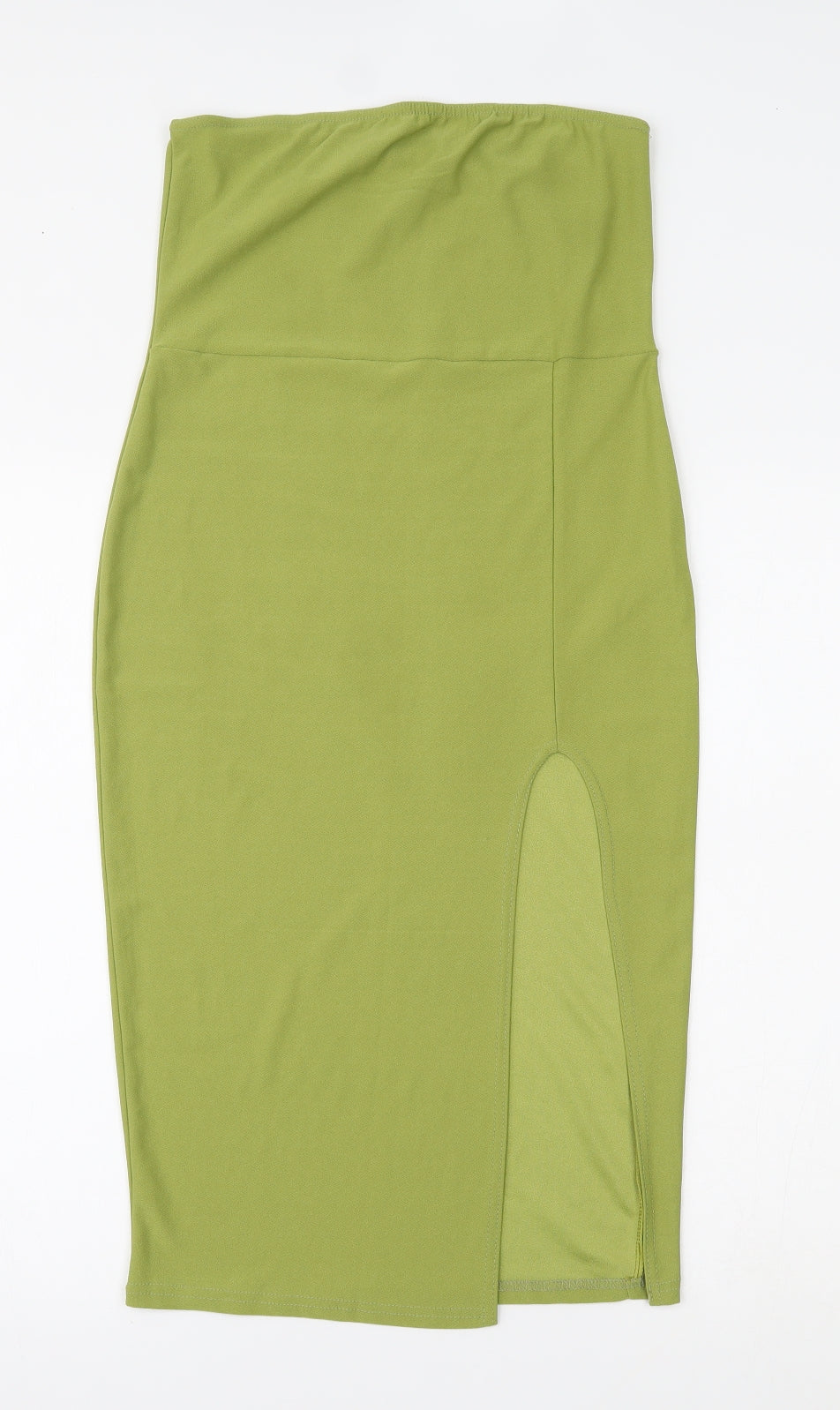 PRETTYLITTLETHING Womens Green  Polyester Bodycon  Size 12 Off the Shoulder Pullover