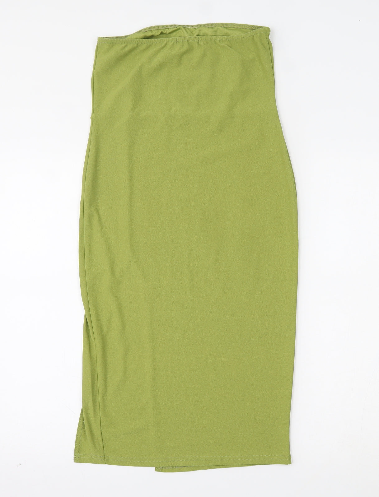 PRETTYLITTLETHING Womens Green  Polyester Bodycon  Size 12 Off the Shoulder Pullover