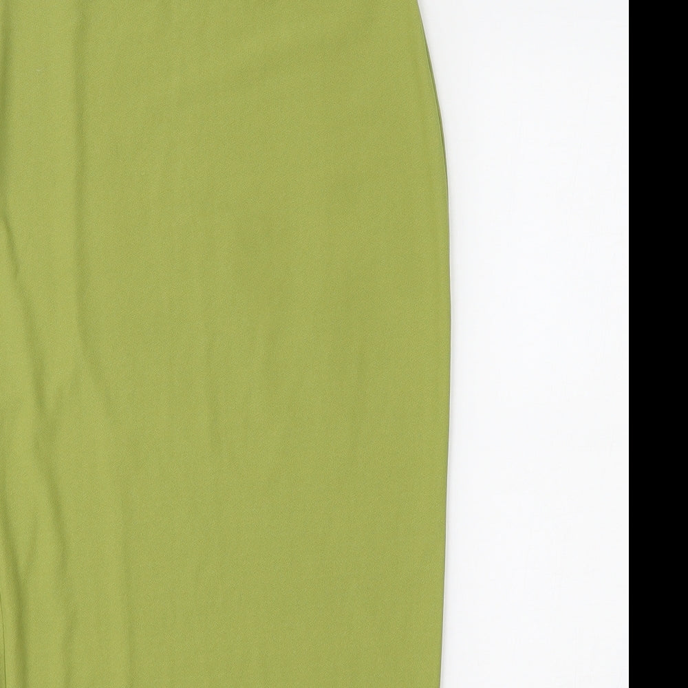 PRETTYLITTLETHING Womens Green  Polyester Bodycon  Size 12 Off the Shoulder Pullover