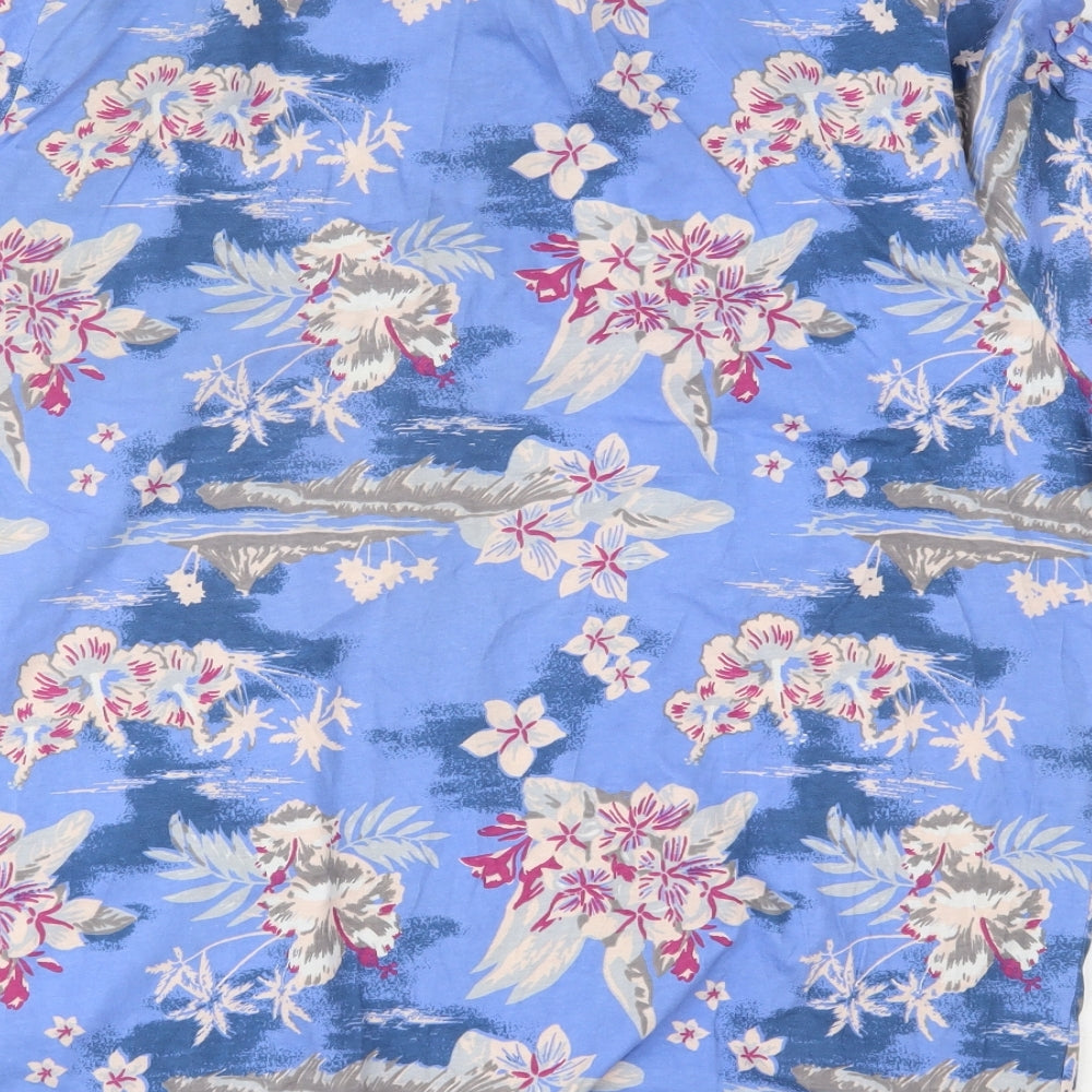 F&F Mens Blue Floral   Polo Size 3XL